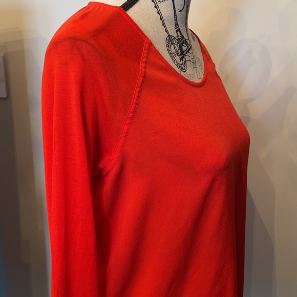 •PICK 3 for $20 👚Cherry orange French connection blouse S - Picture 2 of 6